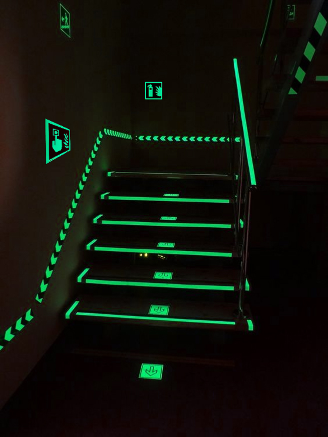 Photoluminescent Stair Nosing Application